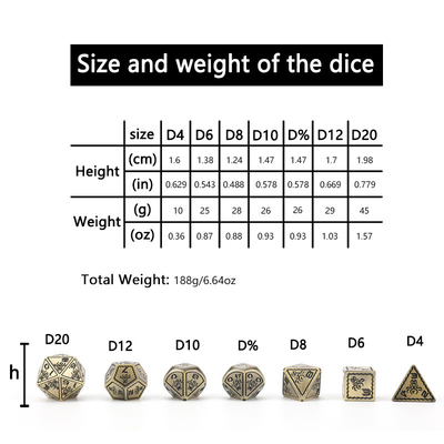 Elektroplacowany Vintage Kolorowy Octopus Metal Dnd Dice Set Dragon i Dragon Szkodownicza Gra Kości