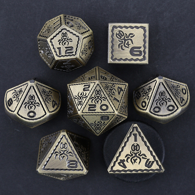 Elektroplacowany Vintage Kolorowy Octopus Metal Dnd Dice Set Dragon i Dragon Szkodownicza Gra Kości