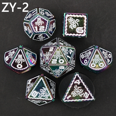 Elektroplacowany Vintage Kolorowy Octopus Metal Dnd Dice Set Dragon i Dragon Szkodownicza Gra Kości