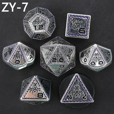 Elektroplacowany Vintage Kolorowy Octopus Metal Dnd Dice Set Dragon i Dragon Szkodownicza Gra Kości