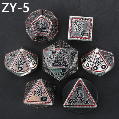 Elektroplacowany Vintage Kolorowy Octopus Metal Dnd Dice Set Dragon i Dragon Szkodownicza Gra Kości