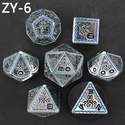 Elektroplacowany Vintage Kolorowy Octopus Metal Dnd Dice Set Dragon i Dragon Szkodownicza Gra Kości