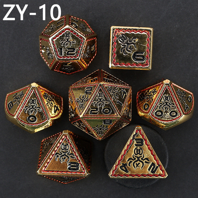 Elektroplacowany Vintage Kolorowy Octopus Metal Dnd Dice Set Dragon i Dragon Szkodownicza Gra Kości