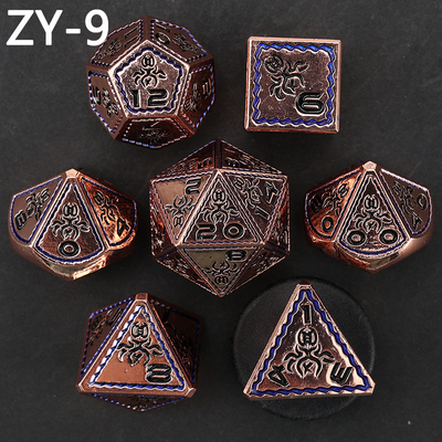 Elektroplacowany Vintage Kolorowy Octopus Metal Dnd Dice Set Dragon i Dragon Szkodownicza Gra Kości