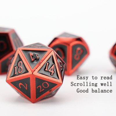 Niestandardowy metalowy kostki D20 gra D &amp; D wielościana DND kostki zestaw RPG kostki