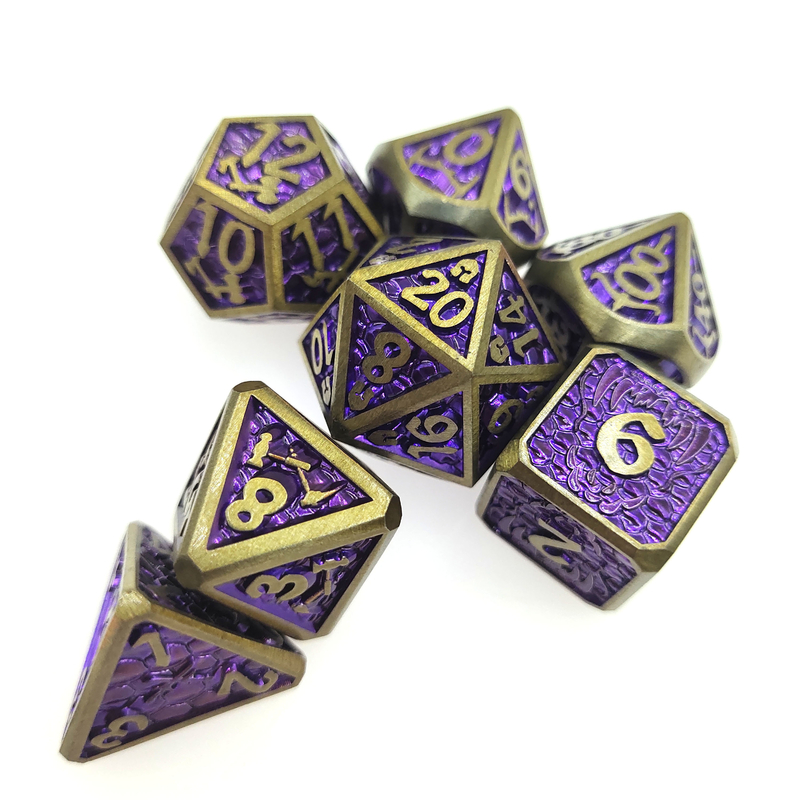 Mini RPG Dice 7-częściowy mały zestaw wielościenny magiczne zestawy kości do zbierania żetonów