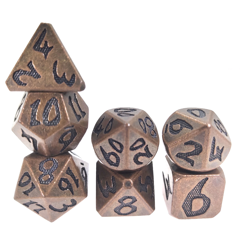Affirm Card Made Dice Zestawy miedziane Zestaw kości Bezzapachowy do kolekcji Wielościenny