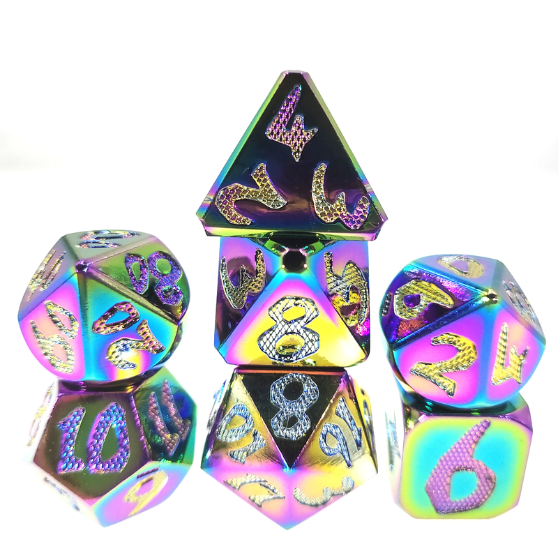 Poker Chip Solidny blat RPG Odporny na zużycie wielościenny zestaw kości Olśniewający do gry RPG