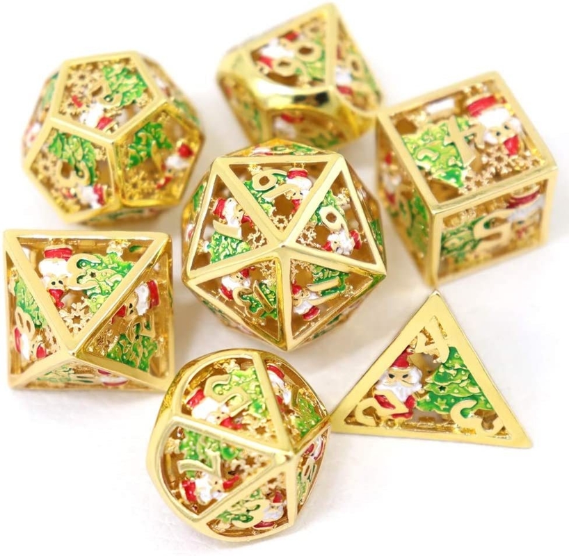 Świąteczny Hollow Multi Noodle Metal Dice Digital DND Dragon And Dungeon TRPG Wielofacetny