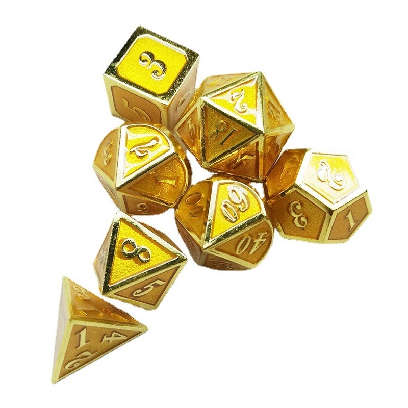 Zestaw kości z metalu stałego Bude Dworki męskie Cruch DND RPG