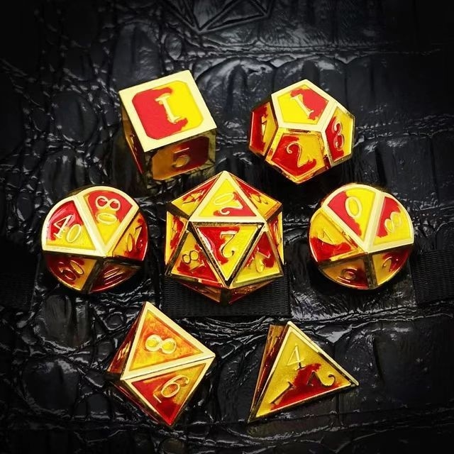 Kolorowa szminka Rzemiosło Solid Metal Dice Dragon And Board Game DND RPG