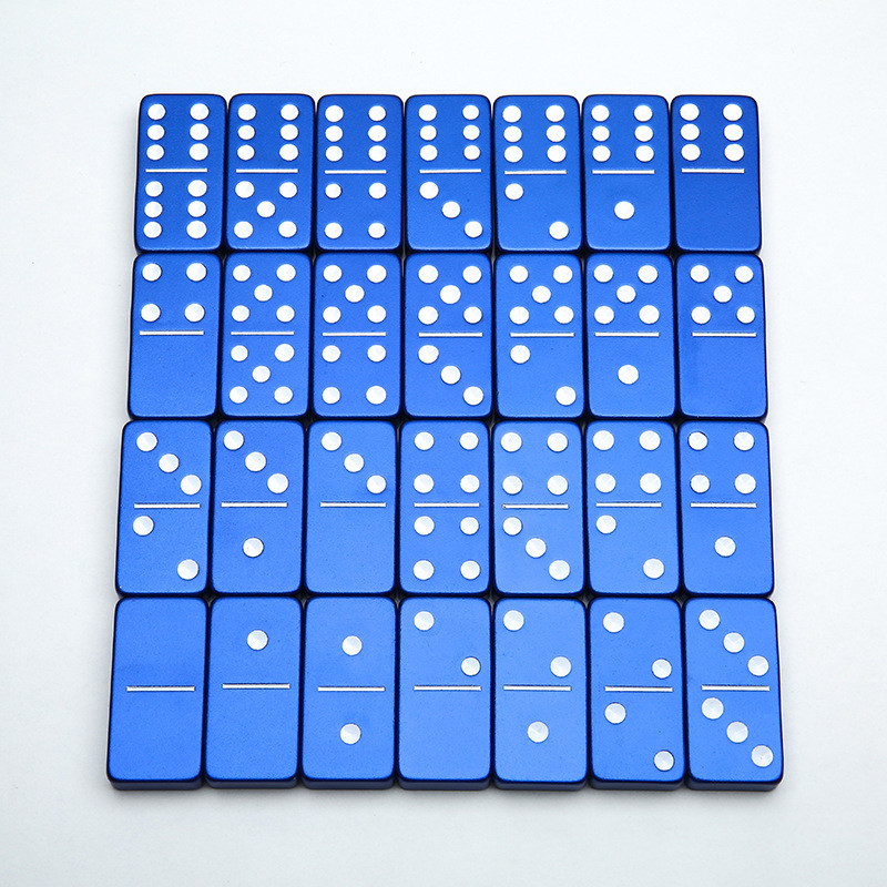Podwójne 6 6 metalowe domino z 28 gigantycznymi aluminium stopem domino bloków laserem drukowane gra na pulpicie ✅Pai Jiu ✅