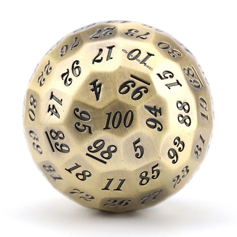 Kolorowy Solid 100D Metal Dice Set Dungeon and Dragon DND # RPG # COC