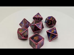 Wielościenne czarne metalowe kości DND Wytrzymałe nietoksyczne, wysokie temperatury