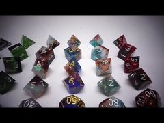 Zestaw cyfrowych kości z zielonej żywicy wielowymiarowy zestaw kości do gry na tablecie#rpg#dnd#coc